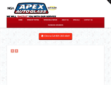 Tablet Screenshot of apexautoglassonline.com